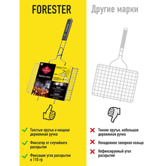 Решетка-гриль Forester на мангал средняя 26х35см