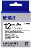 654023 Картридж EPSON с лентой LK4WBB (матовая 12мм, Бел./Черн.)