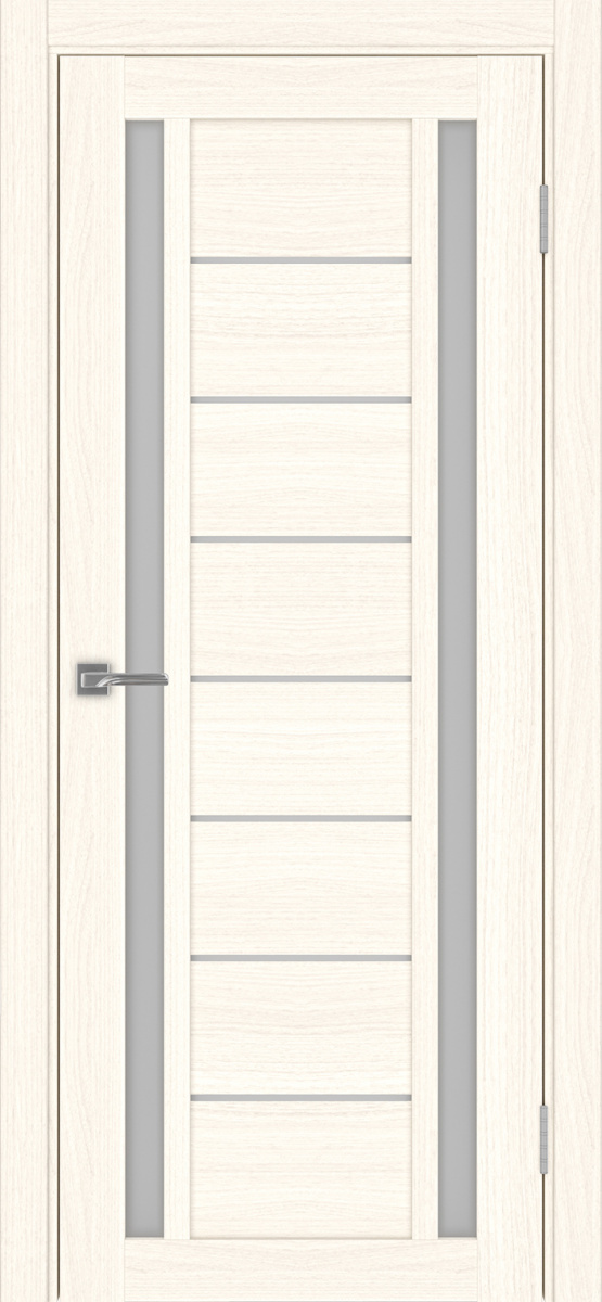 Дверь межкомнатная Оптима Порте Турин 558.212, цвет светлый ясень, экошпон, стекло мателюкс