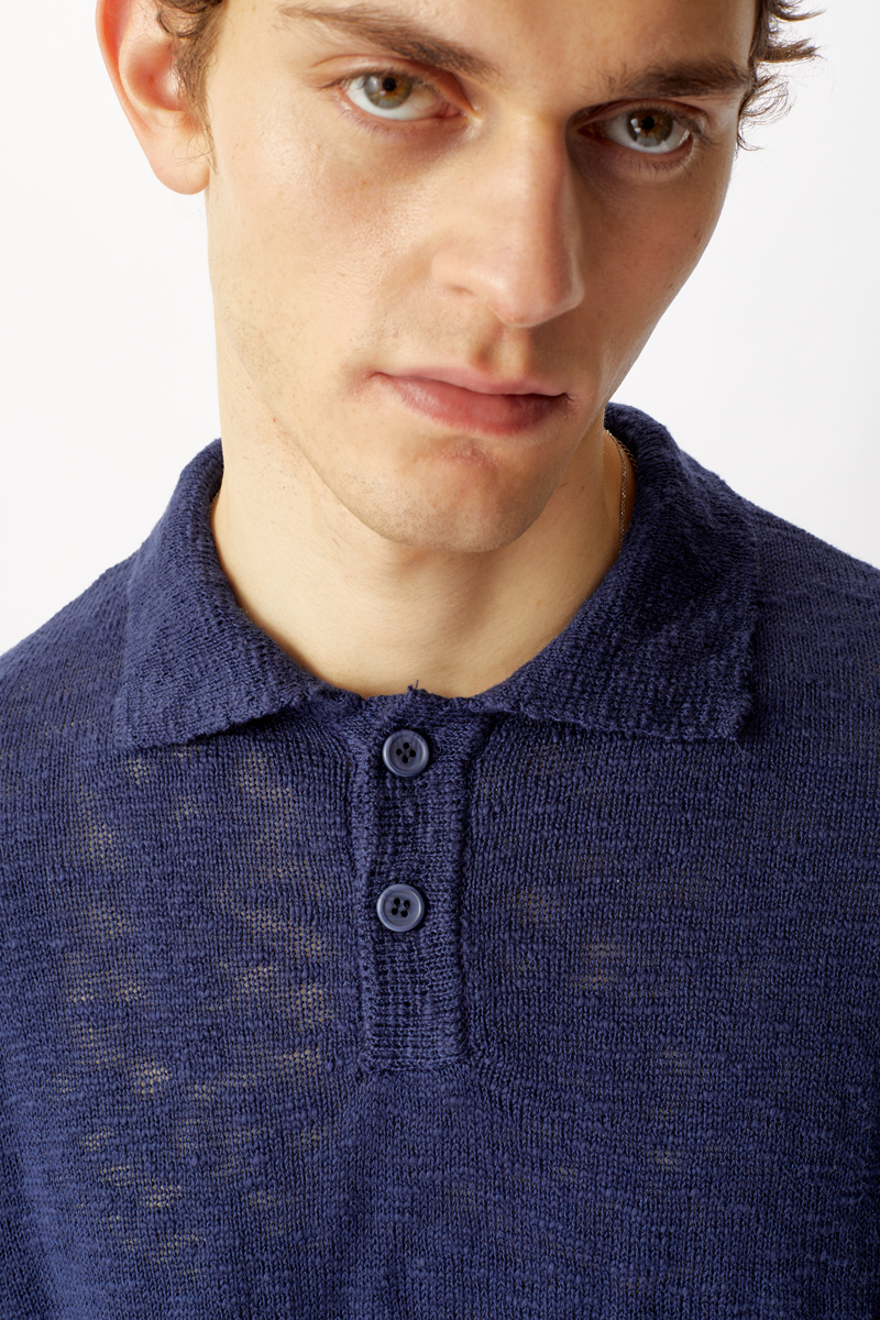 Синяя футболка-поло The Puh