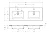BelBagno KEP-140-2-MNO Столешница из керамогранита с двумя отверстиями под раковину и с двумя отверстиями под смеситель 1404x462 KEP-140-2-MNO Marmo Nero Opaco