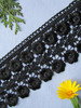 Кружево плетеное, ш. 7,8 см, чёрный