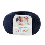 Пряжа Alize Baby Wool 58 темно-синий