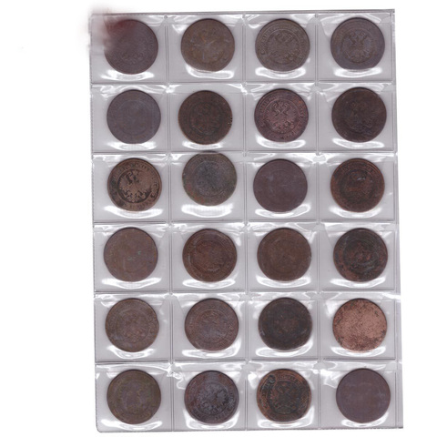 Набор монет 5 копеек (24 штуки) 1868-1881г. Есть повторы. Монеты "уставшие" (побитые и потертые). G-