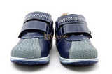 Ботинки для мальчиков Лель (LEL) из натуральной кожи на липучках цвет синий. Изображение 5 из 16.