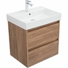 Aquanet 305235 Тумба с раковиной Nova Lite 60 2 ящ. цв. дуб шоколадный (305235)