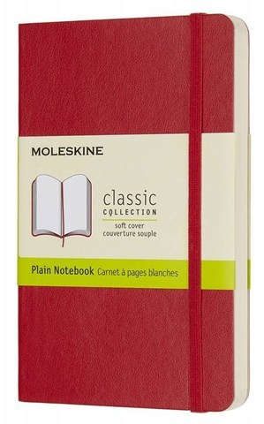 Блокнот Moleskine Classic Soft, цвет красный, без разлиновки