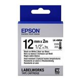 654025 Картридж EPSON с лентой LK4WBH (лента термоустойчивая 12мм, Бел./Черн.)