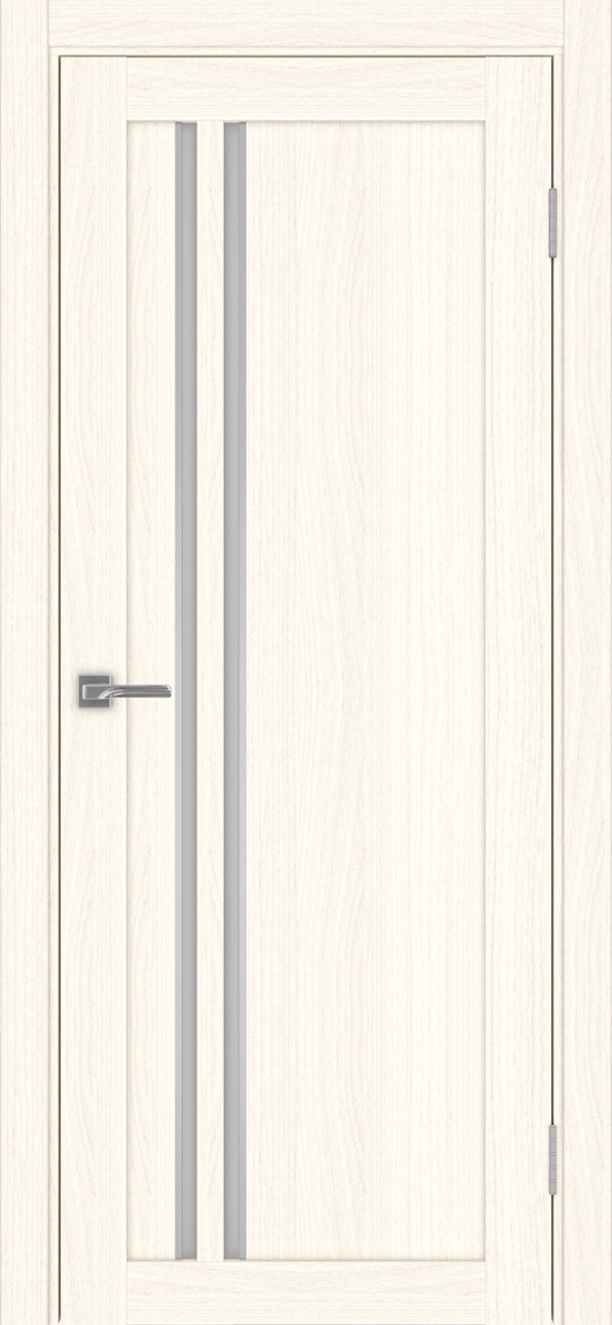 Дверь межкомнатная Оптима Порте Турин 525.121 АПС молдинг SC, цвет светлый ясень, экошпон, стекло мателюкс