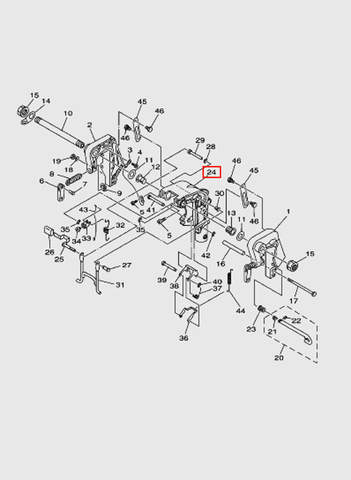 Крогштейн поворотный  для лодочного мотора T15, OTH 9,9 SEA-PRO