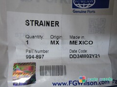 Фильтр-сетка топливного фильтра грубой очистки / STRAINER АРТ: 994-897