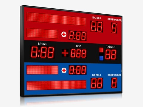 Табло для самбо Импульс 710-D10x11-D8x9-L2xS8x64xP10-L2xS8x32xP10-S2-P1