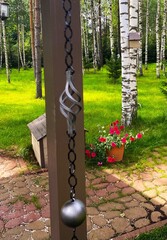 Дождевая цепь «Ковка. Корзинка и шар»