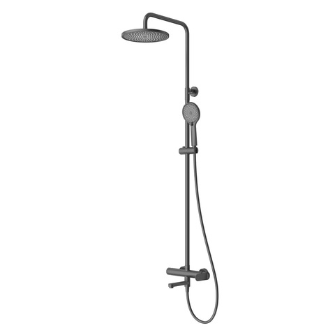 Cezares STYLUS-CVD-NOP Душевая стойка со смесителем и изливом, черный матовый