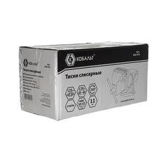 Тиски слесарные поворотные КОБАЛЬТ стальные, ширина губок 125 мм, захват 125 мм, 11 кг, наковальня, коробка (Арт. 248-979)