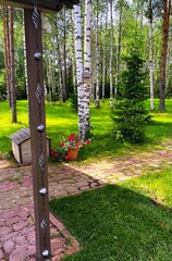 Дождевая цепь «Ковка. Корзинка и шар»