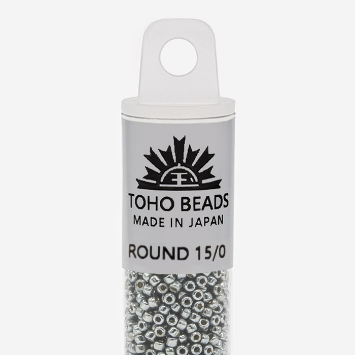 Японский бисер TOHO Round 15/0 (№PF565), непрозрачный глянцевый с металлическим блеском