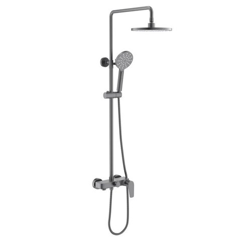 Aquatek AQ2140BGM AQ2140BGM БЕТТА душевая система (смеситель для ванны) 220мм, шлиф. черный хром