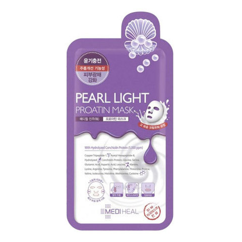 Mediheal Pearl Proatin Mask - Тканевая маска протеиновая с жемчугом