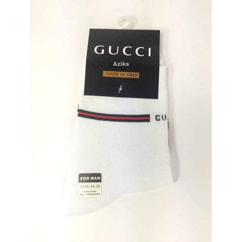 Мужские носки плотные Gucci белые Н_70