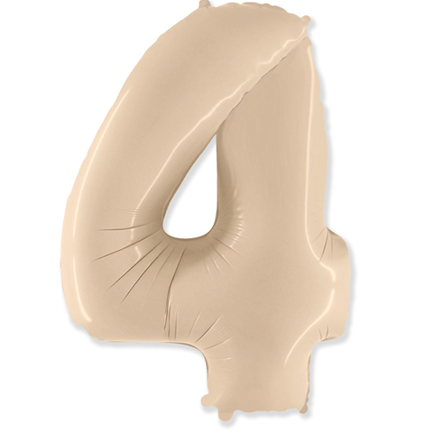 Цифра "4" Кремовая