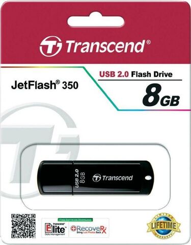 Флешки Transcend USB Flash drive 8Gb TS8GJF350 JetFlash 350, черный - купить в компании MAKtorg
