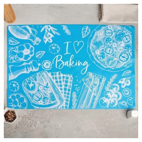 Силиконовый коврик для выпечки I love Baking, 64 х 45 см