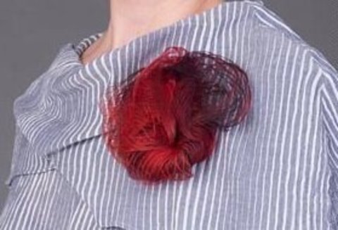 Шарф шелковый Ysabel бордовый