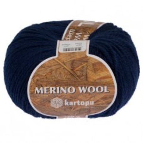 Пряжа Kartopu "Merino Wool" - (634-Темно-синий)