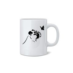 Кружка "Боксер и бабочка"