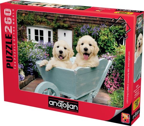 Puzzle Bahçıvan Köpekler.Puppies in a Wheelbarrow 260 pcs