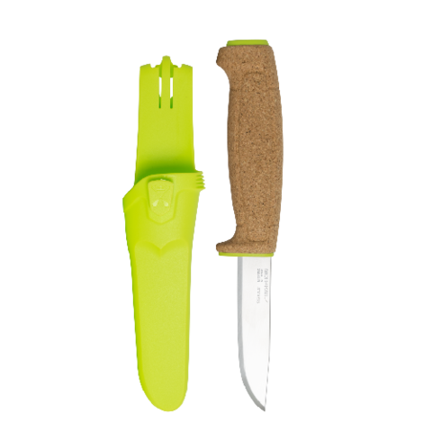 Нож Morakniv Floating Knife (S) Lime, нержавеющая сталь, пробковая ручка, зеленый, 13686