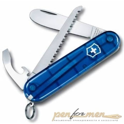 Нож перочинный My First Victorinox 84мм 9 функций прозрачный синий (0.2373.T2)