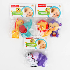 Fisher Price Набор из 2-х игрушек-пищалок для ванны, в ассортименте (177R-PVC/180234)