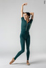 Raglan Zip T-unitard | bottle_green