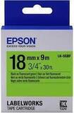 655005 Картридж EPSON с лентой LK5GBF  (лента флуоресцентная 18мм, Зел./Черн.)