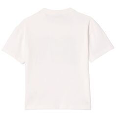 Детская теннисная футболка Lacoste Kids Relaxed Fit Cotton Tennis Ball T-Shirt - white