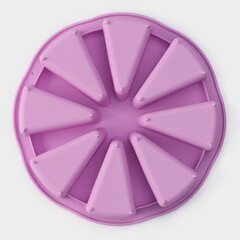 Форма силиконовая для выпечки «Кусочки торта», 27,5×27,5 см, 8 ячеек (10×6,2 см)