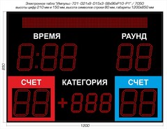 Табло для бокса Импульс 721-D21х9-D15x3-S8x96xP10-P1