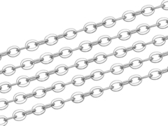 Цепь для украшений 2мм, сталь (1 метр)