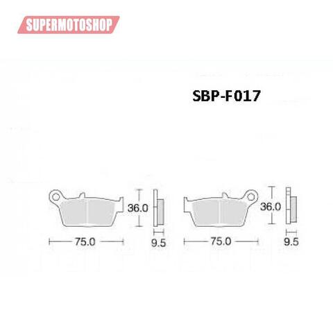 Колодки тормозные Motor Tech SBP-F017 (TRW MCB575, EBC FA131, FDB539, Braking 701),задние