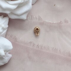 Бейл, держатель для кулона с фианитами, шарик 5 мм, позолота, 10 штук, Б032