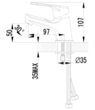 Смеситель для умывальника монолитный LEMARK LUNA LM4156C