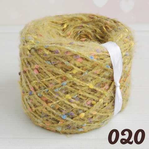 Фантазийная пряжа с бубышками 200м/100г, 2420, Груша