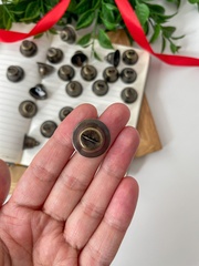 Колокольчик металлический, для декора и творчества, диаметр 2 см, цвет бронза, набор 25 шт.