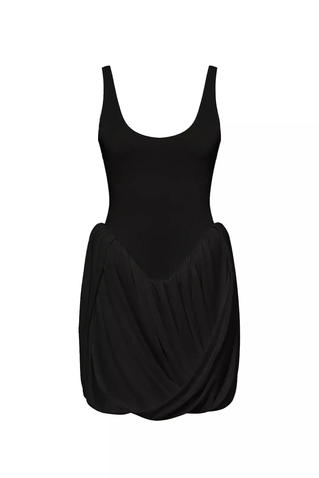 Платье с буфами мини