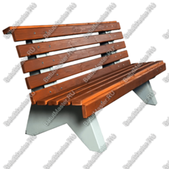 СКАМЕЙКА ПАРКОВАЯ СО СПИНКОЙ