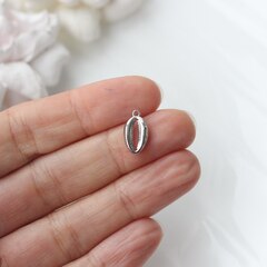 Подвеска Ракушка 14*8 мм, родий, П134