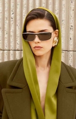 Крупные СЕРЬГИ клипсы овальные из латуни YSL