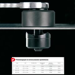 Пробойник отверстий в металле 21,0мм 3z ULTRA 775-210